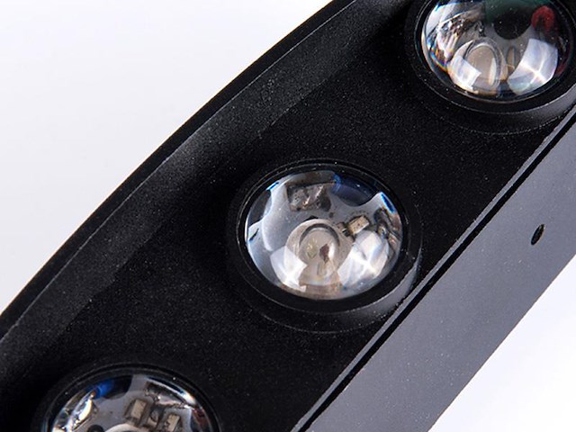 8 x 6w led wandlamp zes licht zwart warm wit waterdicht - afbeelding 5 van  7