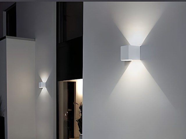 8 x 7w led wit wandlamp kubus duo licht verstelbaar waterdicht - afbeelding 5 van  8