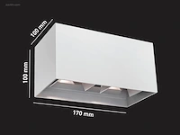 (8 x) 8 x 12w led wit wandlamp 4 licht... - afbeelding 8 van  9