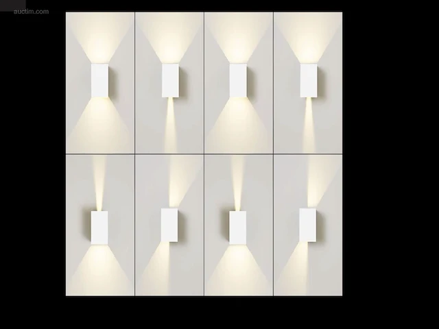 (8 x) 8 x 12w led wit wandlamp duo licht... - afbeelding 5 van  8
