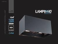 (8 x) 8 x 12w led zwart wandlamp 4 licht... - afbeelding 5 van  7