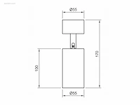 (8 x) 8 x gu10 opbouwspot armatuur cilinder zand... - afbeelding 8 van  8