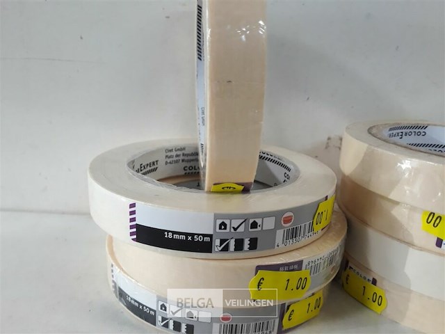 8 x afplaktape 18 mm x 50 m - afbeelding 3 van  3