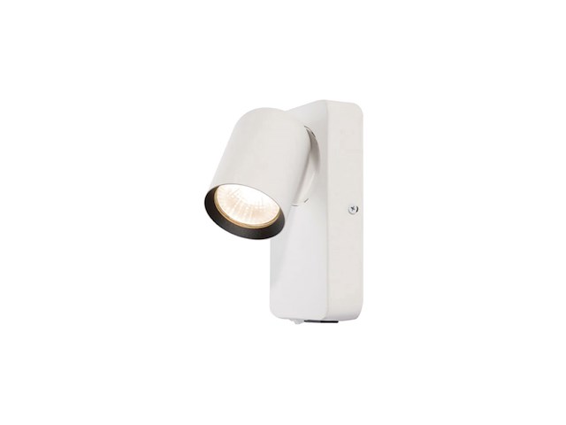 8 x bedlamp wandlamp gu10 armatuur cilinder wit en zwart draaibaar - afbeelding 2 van  4