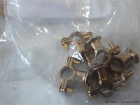8 x beugel messing 5 stuks voor buis 10mm - afbeelding 2 van  2