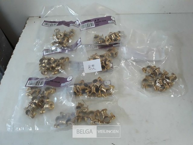 8 x beugel messing 5 stuks voor buis 10mm - afbeelding 2 van  3