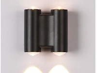 8 x bidirectionele led wandlamp – 4w – 3500k warm wit – ip54 – sw-47-2 - afbeelding 1 van  3