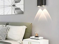 8 x bidirectionele led wandlamp – 4w – 3500k warm wit – ip54 – sw-47-2 - afbeelding 2 van  3