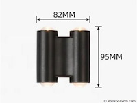 8 x bidirectionele led wandlamp – 4w – 3500k warm wit – ip54 – sw-47-2 - afbeelding 3 van  3