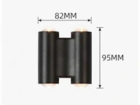 8 x bidirectionele led wandlamp – 4w – 3500k warm wit – ip54 – sw-47-2 - afbeelding 3 van  6