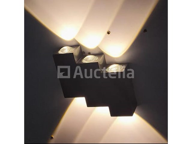 8 x bidirectionele led wandlamp – 6w – 3500k warm wit – ip54 – sw-45-3 - afbeelding 2 van  4