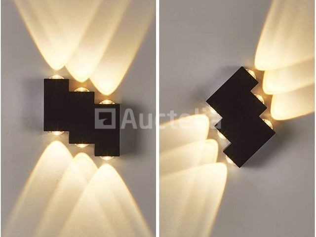 8 x bidirectionele led wandlamp – 6w – 3500k warm wit – ip54 – sw-45-3 - afbeelding 2 van  4