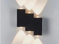 8 x bidirectionele led wandlamp – 6w – 3500k warm wit – ip54 – sw-45-3 - afbeelding 1 van  4
