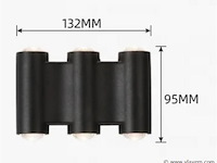 8 x bidirectionele led wandlamp – 6w – 3500k warm wit – ip54 – sw-47-3 - afbeelding 3 van  3