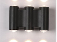 8 x bidirectionele led wandlamp – 6w – 3500k warm wit – ip54 – sw-47-3 - afbeelding 1 van  3