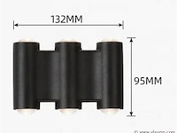 8 x bidirectionele led wandlamp – 6w – 3500k warm wit – ip54 – sw-47-3 - afbeelding 3 van  3