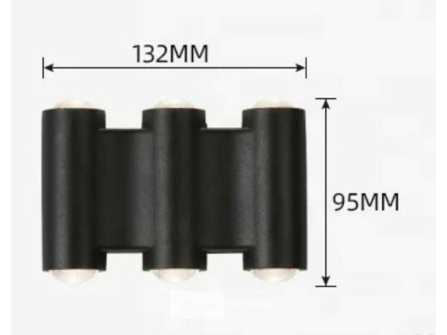 8 x bidirectionele led wandlamp – 6w – 3500k warm wit – ip54 – sw-47-3 - afbeelding 4 van  4