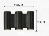 8 x bidirectionele led wandlamp – 6w – 3500k warm wit – ip54 – sw-47-3 - afbeelding 4 van  4