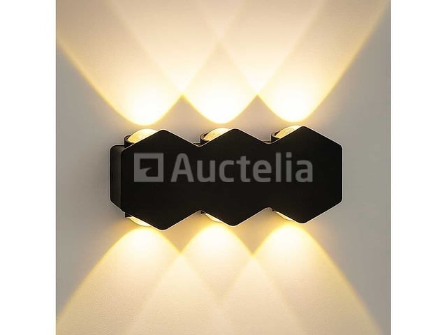 8 x bidirectionele led wandlamp – 6w – 3500k warm wit – ip54 – sw-51-3 - afbeelding 2 van  4