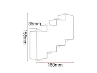 8 x bidirectionele led wandlamp – 8w – 3500k warm wit – ip54 – sw-45-4