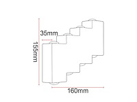 8 x bidirectionele led wandlamp – 8w – 3500k warm wit – ip54 – sw-45-4 - afbeelding 8 van  8