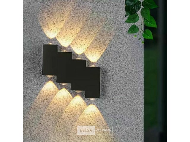 8 x bidirectionele led wandlamp – 8w – 3500k warm wit – ip54 – sw-45-4 - afbeelding 5 van  5