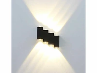 8 x bidirectionele led wandlamp – 8w – 3500k warm wit – ip54 – sw-45-4 - afbeelding 2 van  8