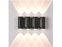 8 x bidirectionele led wandlamp – 8w – 3500k warm wit – ip54 – sw-47-4 - afbeelding 4 van  6