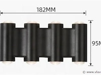 8 x bidirectionele led wandlamp – 8w – 3500k warm wit – ip54 – sw-47-4 - afbeelding 3 van  3