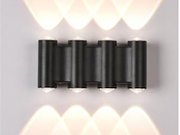 8 x bidirectionele led wandlamp – 8w – 3500k warm wit – ip54 – sw-47-4 - afbeelding 1 van  3