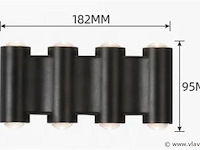 8 x bidirectionele led wandlamp – 8w – 3500k warm wit – ip54 – sw-47-4 - afbeelding 3 van  3