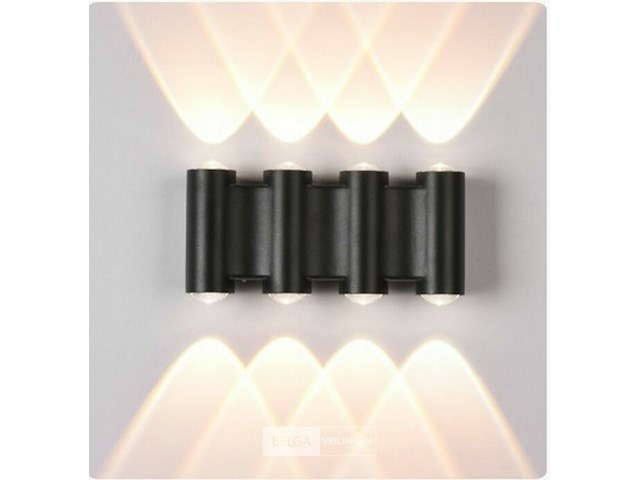 8 x bidirectionele led wandlamp – 8w – 3500k warm wit – ip54 – sw-47-4 - afbeelding 1 van  4