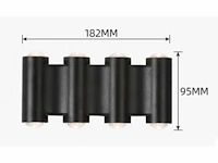 8 x bidirectionele led wandlamp – 8w – 3500k warm wit – ip54 – sw-47-4 - afbeelding 3 van  6