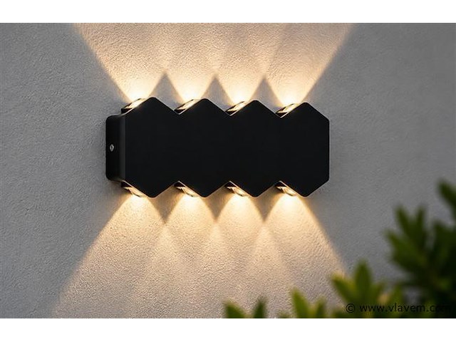 8 x bidirectionele led wandlamp – 8w – 3500k warm wit – ip54 – sw-51-4 - afbeelding 1 van  4
