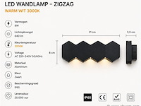 8 x bidirectionele led wandlamp – 8w – 3500k warm wit – ip54 – sw-51-4 - afbeelding 3 van  4