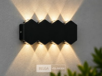 8 x bidirectionele led wandlamp – 8w – 3500k warm wit – ip54 – sw-51-4 - afbeelding 2 van  5