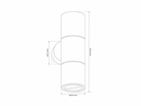 8 x black tubular eco 2.0 buitenarmatuur - afbeelding 2 van  8