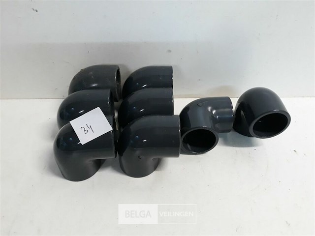8 x bocht 90° 40 mm drukleiding lijmverbinding - afbeelding 2 van  3