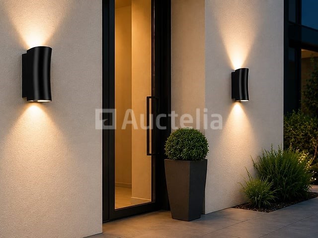 8 x buiten wandlamp up & down – gu10 – zwart – ip44 – safari - afbeelding 3 van  5