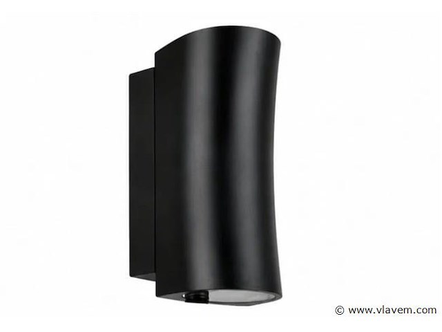 8 x buiten wandlamp up & down – gu10 – zwart – ip44 – safari - afbeelding 2 van  5