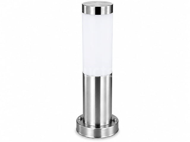 8 x buitenlamp tuinpaal – e27 – chroom – ip44 – 325mm – defne-3 - afbeelding 1 van  5