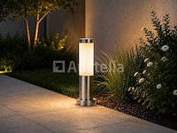8 x buitenlamp tuinpaal – e27 – chroom – ip44 – 325mm – defne-3 - afbeelding 5 van  5