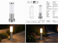 8 x buitenlamp tuinpaal – e27 – chroom – ip44 – 325mm – defne-3 - afbeelding 5 van  5