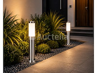 8 x buitenlamp tuinpaal – e27 – chroom – ip44 – 500mm – defne-4 - afbeelding 1 van  5