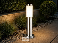 8 x buitenlamp tuinpaal – e27 – chroom – ip44 – 500mm – defne-4 - afbeelding 4 van  6