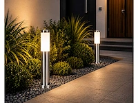 8 x buitenlamp tuinpaal – e27 – chroom – ip44 – 500mm – defne-4 - afbeelding 3 van  15