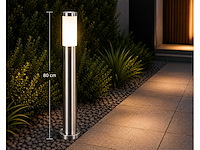 8 x buitenlamp tuinpaal – e27 – chroom – ip44 – 800mm – defne-5 - afbeelding 14 van  15