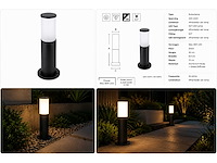 8 x buitenlamp tuinpaal – e27 – zwart – ip44 – 300mm – kavak-3 - afbeelding 8 van  11