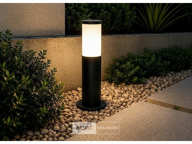 8 x buitenlamp tuinpaal – e27 – zwart – ip44 – 300mm – kavak-3 - afbeelding 4 van  6
