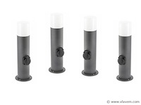 8 x cortona 40 schuko buiten lamp zwart - afbeelding 2 van  8
